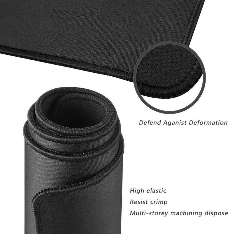 YEBMoo Extra Large Gaming Mouse Pads/Extended Protective Office Desk Mouse Mat Non-Slip Professional Precision Tracking Surface (23.6" x 11.8") for PC Computer Laptop(60x30 Black001) - Image 5